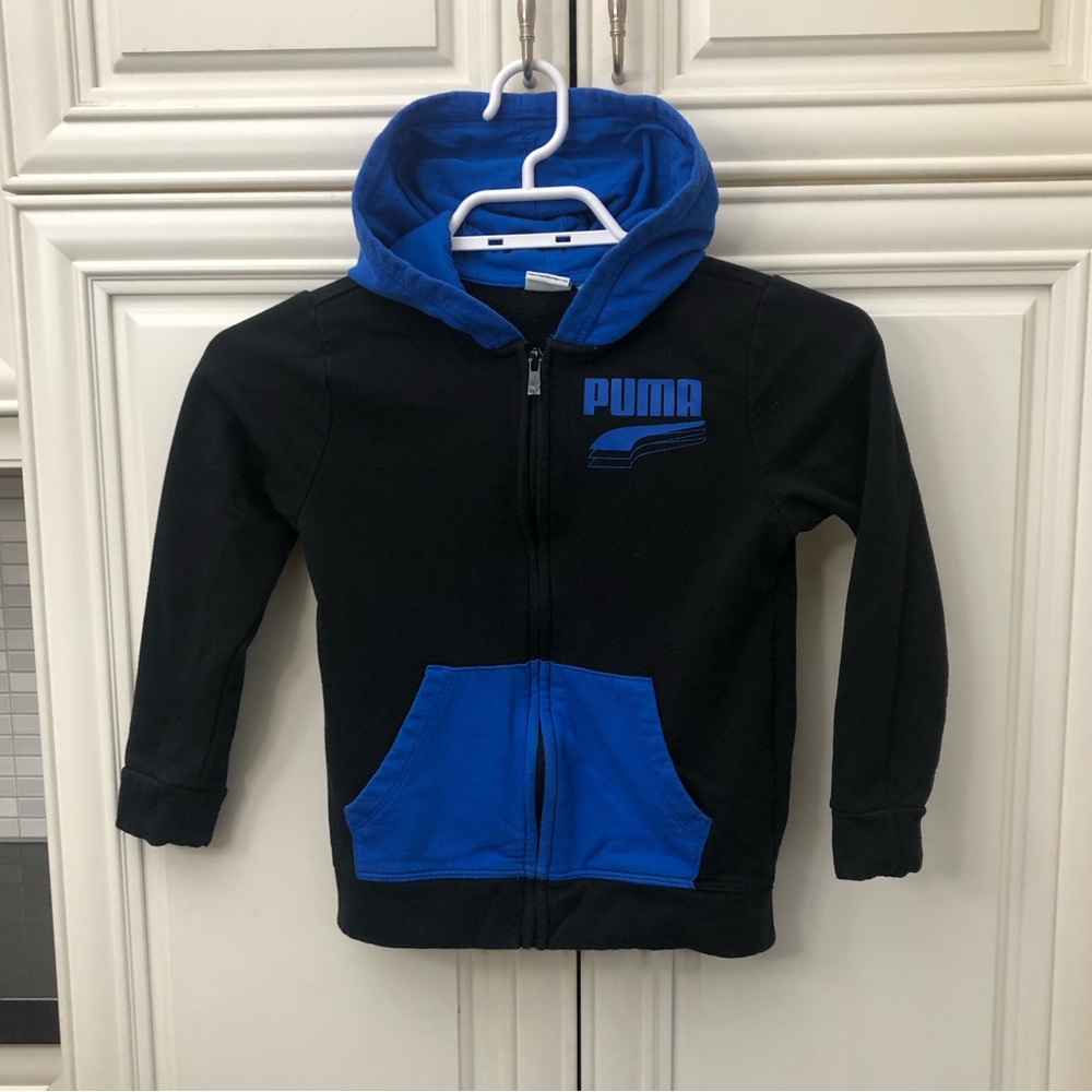PUMA kids logo zip hoodie